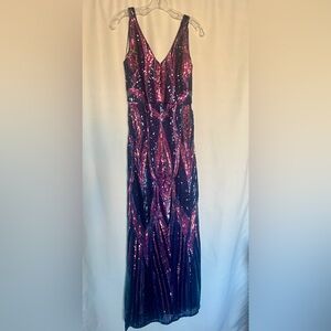 Nightway sequin full length formal dress. Size 6.